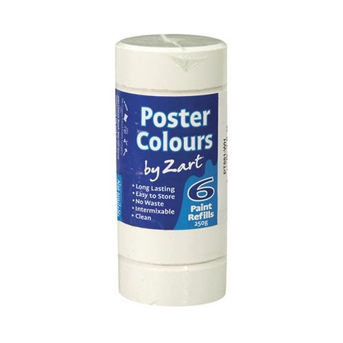 Zart Poster Colours Refill White Pack of 6_2